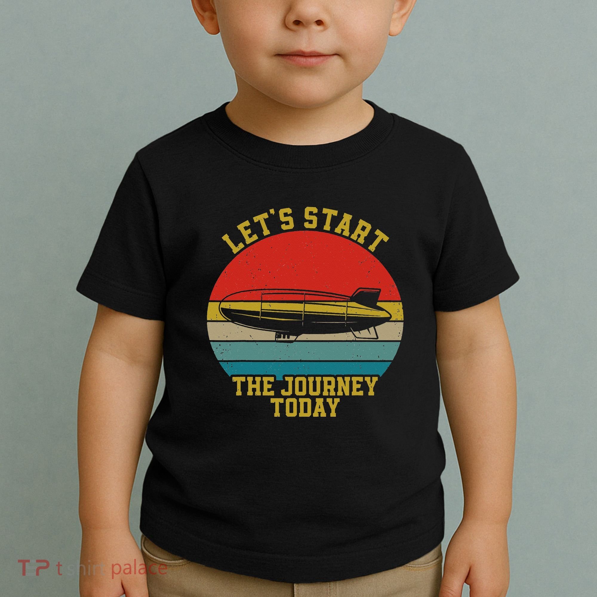 Retro Zeppelin 70s 80s Dirigible Airship Zepelin Zepplin Toddler T-Shirt