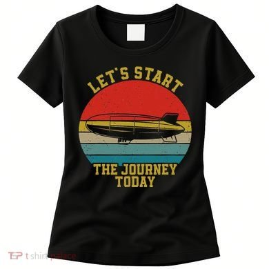 Retro Zeppelin 70s 80s Dirigible Airship Zepelin Zepplin Women's T-Shirt