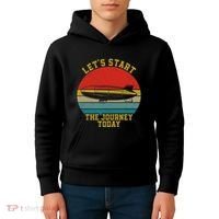 Retro Zeppelin 70s 80s Dirigible Airship Zepelin Zepplin Kids Hoodie thumb 4