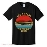 Retro Zeppelin 70s 80s Dirigible Airship Zepelin Zepplin Kids T-Shirt thumb 0
