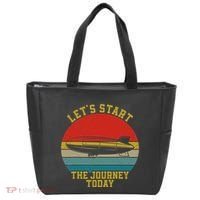 Retro Zeppelin 70s 80s Dirigible Airship Zepelin Zepplin Tote Bag thumb 0