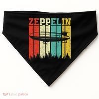 Retro Zeppelin 70s 80s Dirigible Airship Zepelin Zepplin USA-Made Doggie Bandana thumb 0
