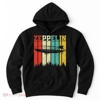 Retro Zeppelin 70s 80s Dirigible Airship Zepelin Zepplin Hoodie thumb 0