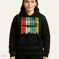 Retro Zeppelin 70s 80s Dirigible Airship Zepelin Zepplin Hoodie thumb 5