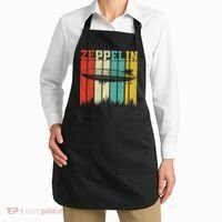 Retro Zeppelin 70s 80s Dirigible Airship Zepelin Zepplin Apron thumb 2