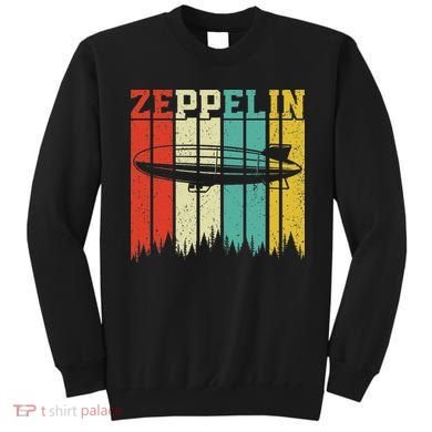 Retro Zeppelin 70s 80s Dirigible Airship Zepelin Zepplin Sweatshirt