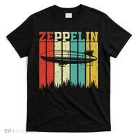 Retro Zeppelin 70s 80s Dirigible Airship Zepelin Zepplin T-Shirt thumb 0
