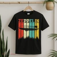 Retro Zeppelin 70s 80s Dirigible Airship Zepelin Zepplin T-Shirt thumb 2