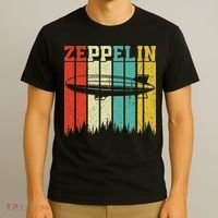 Retro Zeppelin 70s 80s Dirigible Airship Zepelin Zepplin T-Shirt thumb 3