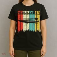 Retro Zeppelin 70s 80s Dirigible Airship Zepelin Zepplin T-Shirt thumb 4