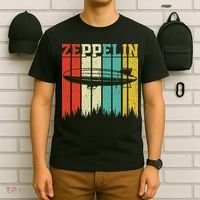 Retro Zeppelin 70s 80s Dirigible Airship Zepelin Zepplin T-Shirt thumb 6
