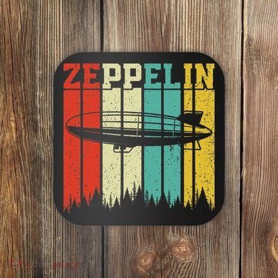 Retro Zeppelin 70s 80s Dirigible Airship Zepelin Zepplin Coaster