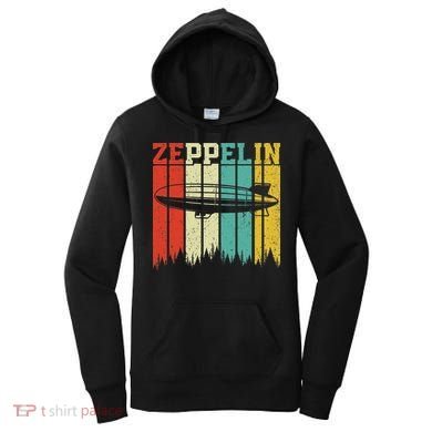 Retro Zeppelin 70s 80s Dirigible Airship Zepelin Zepplin Women's Hoodie