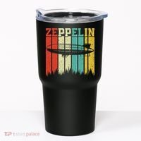 Retro Zeppelin 70s 80s Dirigible Airship Zepelin Zepplin Tumbler thumb 0