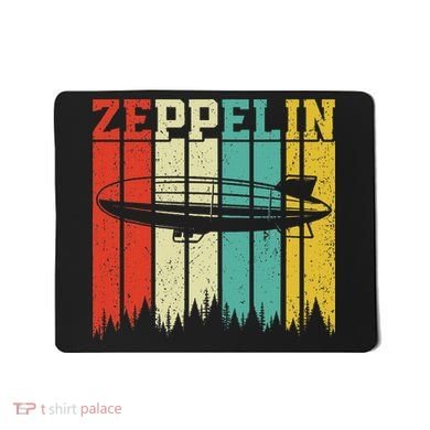 Retro Zeppelin 70s 80s Dirigible Airship Zepelin Zepplin Mousepad