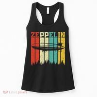 Retro Zeppelin 70s 80s Dirigible Airship Zepelin Zepplin Women's Tank Top thumb 0