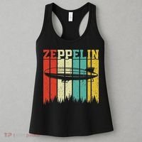 Retro Zeppelin 70s 80s Dirigible Airship Zepelin Zepplin Women's Tank Top thumb 3
