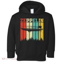 Retro Zeppelin 70s 80s Dirigible Airship Zepelin Zepplin Toddler Hoodie thumb 0