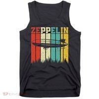 Retro Zeppelin 70s 80s Dirigible Airship Zepelin Zepplin Tank Top thumb 0