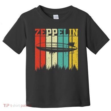 Retro Zeppelin 70s 80s Dirigible Airship Zepelin Zepplin Toddler T-Shirt