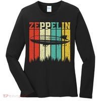 Retro Zeppelin 70s 80s Dirigible Airship Zepelin Zepplin Women's Long Sleeve Shirt thumb 0