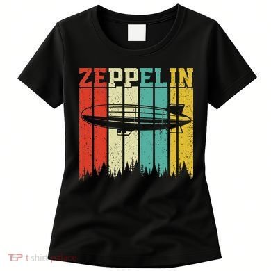 Retro Zeppelin 70s 80s Dirigible Airship Zepelin Zepplin Women's T-Shirt