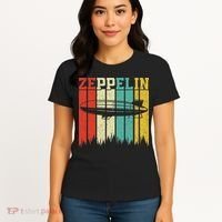 Retro Zeppelin 70s 80s Dirigible Airship Zepelin Zepplin Women's T-Shirt thumb 4