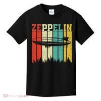 Retro Zeppelin 70s 80s Dirigible Airship Zepelin Zepplin Kids T-Shirt thumb 0