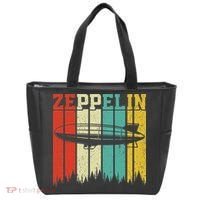 Retro Zeppelin 70s 80s Dirigible Airship Zepelin Zepplin Tote Bag thumb 0