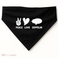 Retro Zeppelin 70s 80s Dirigible Airship Zepelin Zepplin USA-Made Doggie Bandana thumb 0