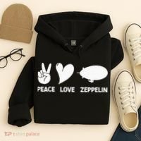 Retro Zeppelin 70s 80s Dirigible Airship Zepelin Zepplin Hoodie thumb 4