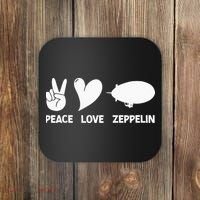 Retro Zeppelin 70s 80s Dirigible Airship Zepelin Zepplin Coaster thumb 0