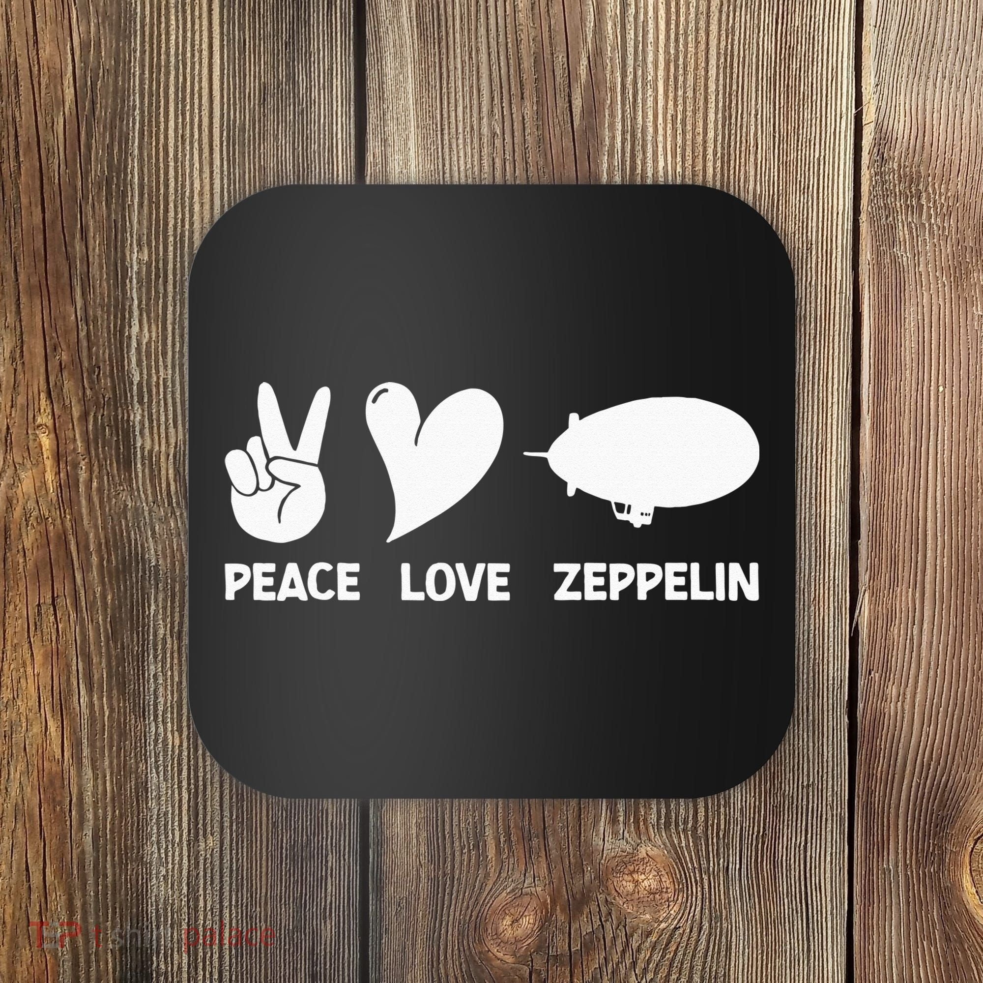 Retro Zeppelin 70s 80s Dirigible Airship Zepelin Zepplin Coaster