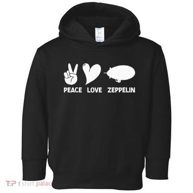Retro Zeppelin 70s 80s Dirigible Airship Zepelin Zepplin Toddler Hoodie