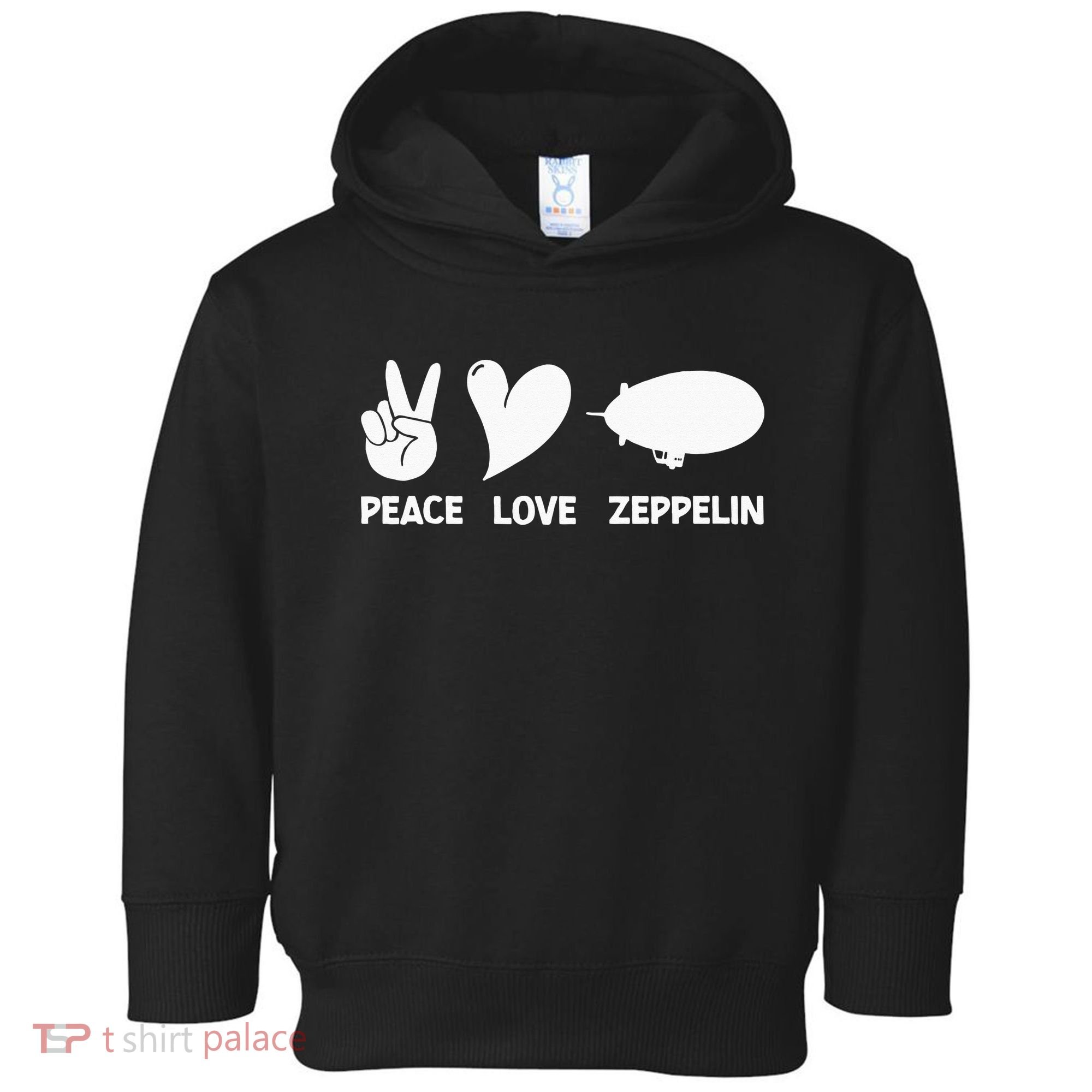 Retro Zeppelin 70s 80s Dirigible Airship Zepelin Zepplin Toddler Hoodie