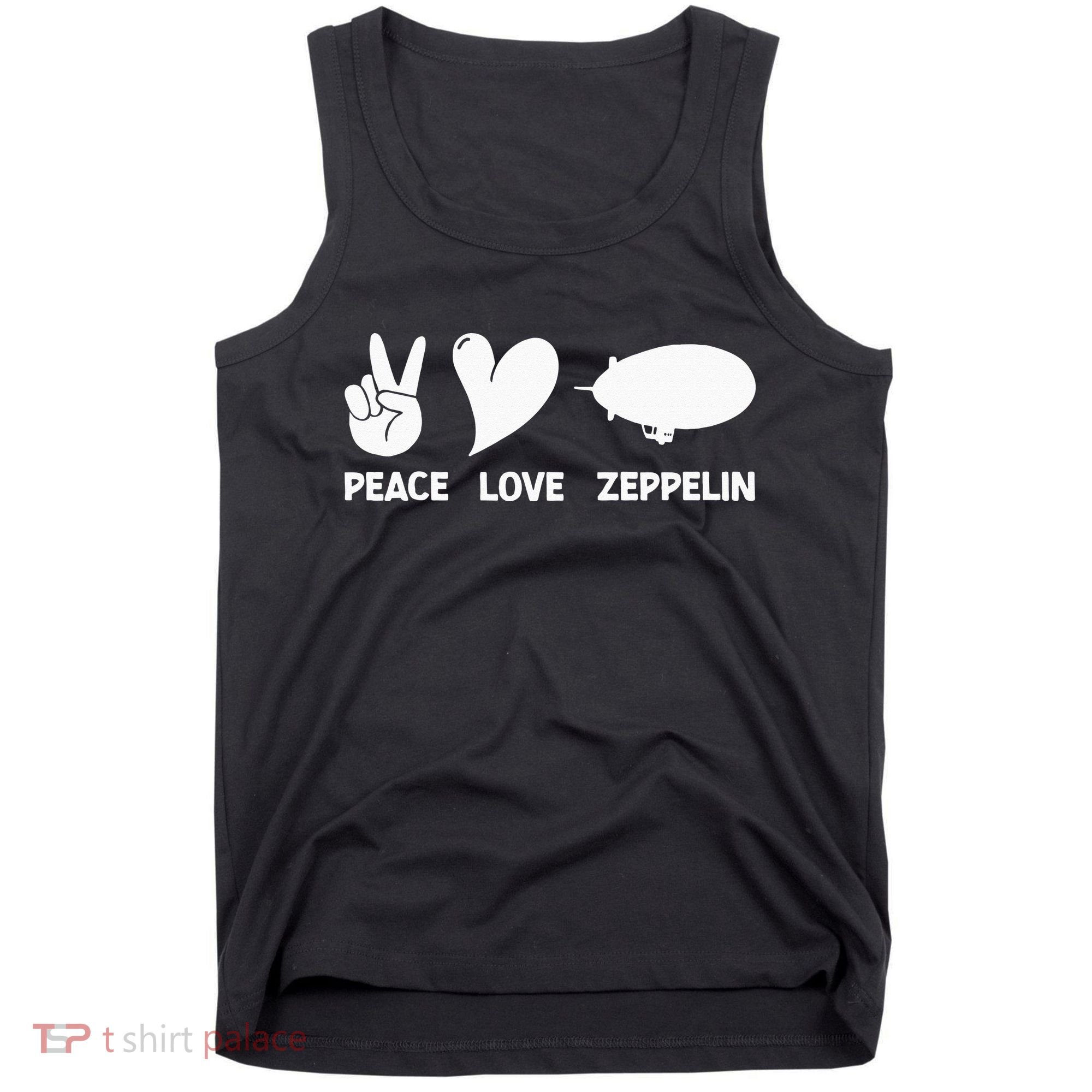 Retro Zeppelin 70s 80s Dirigible Airship Zepelin Zepplin Tank Top