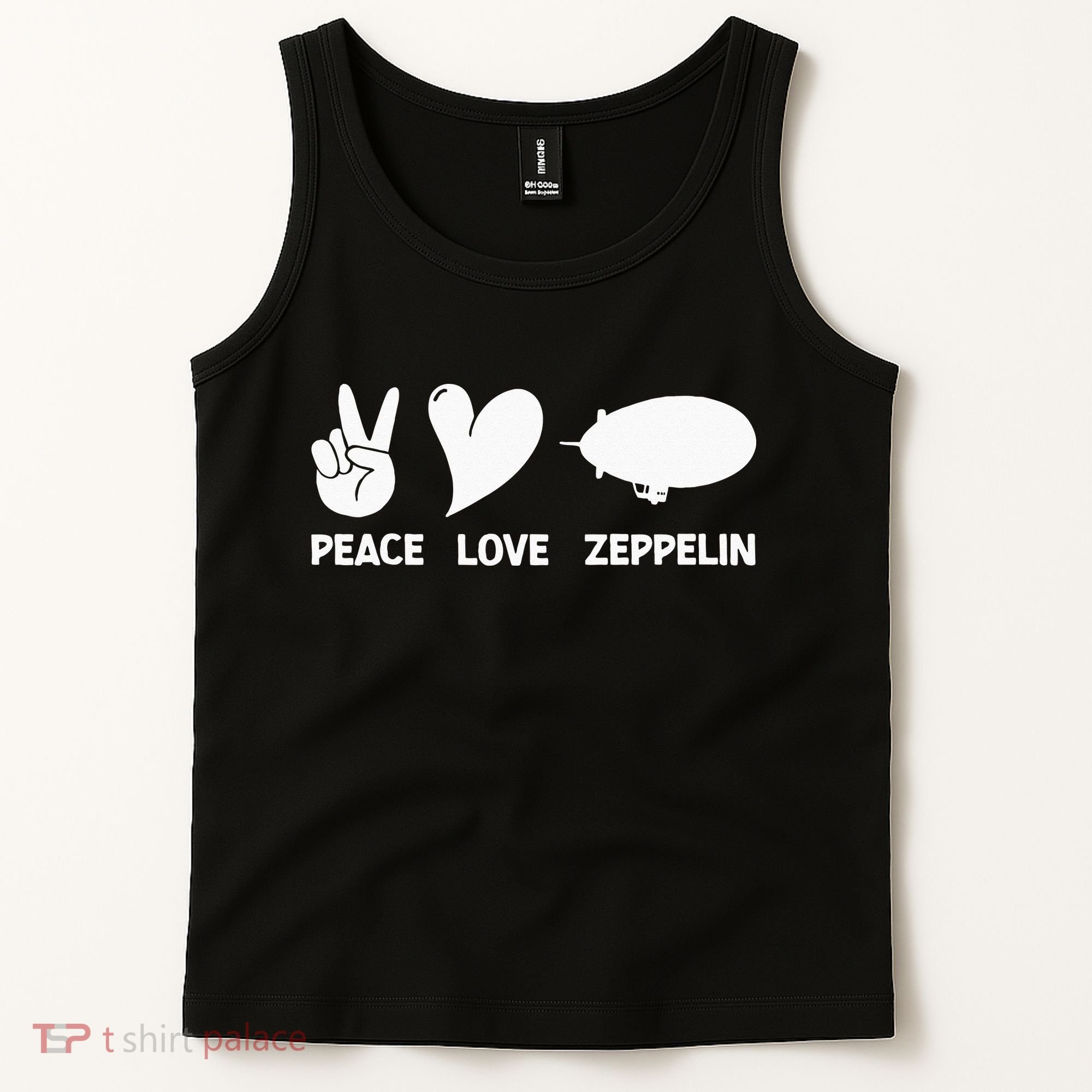 Retro Zeppelin 70s 80s Dirigible Airship Zepelin Zepplin Tank Top