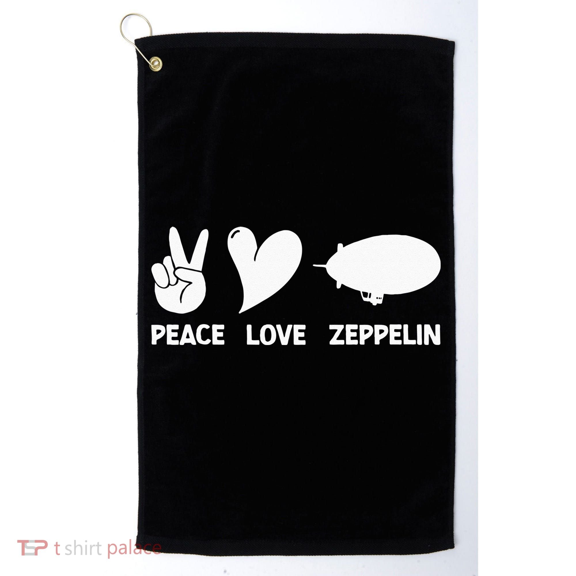 Retro Zeppelin 70s 80s Dirigible Airship Zepelin Zepplin Golf Towel