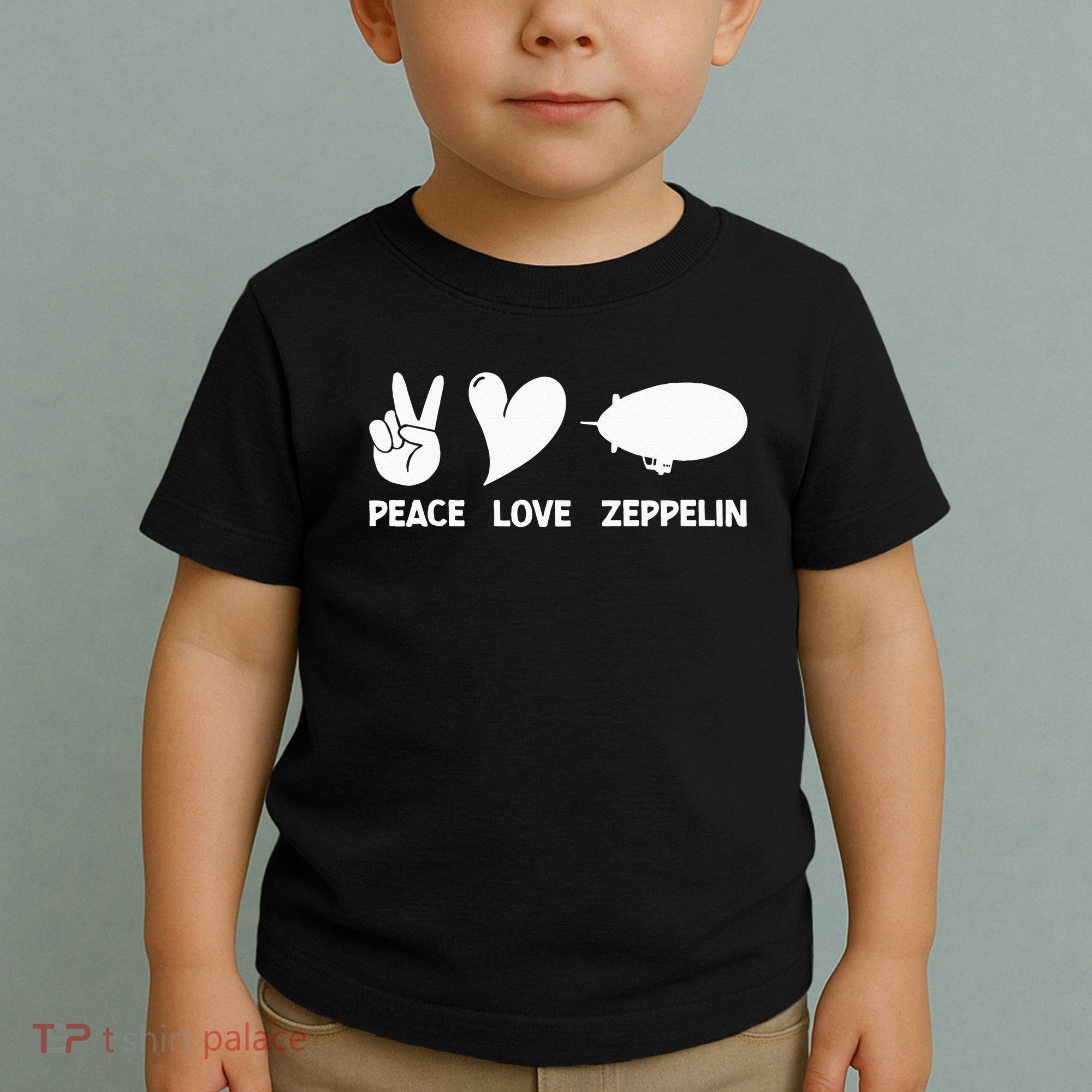 Retro Zeppelin 70s 80s Dirigible Airship Zepelin Zepplin Toddler T-Shirt