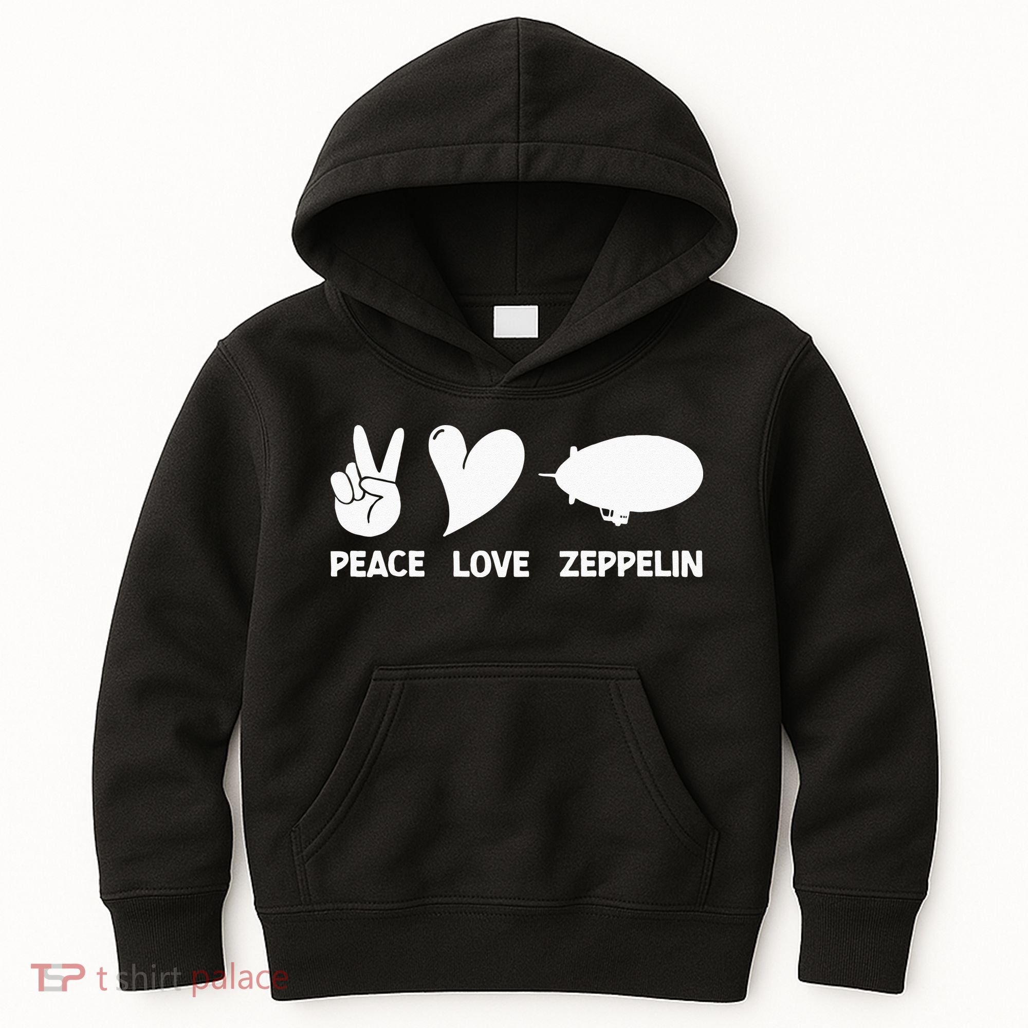 Retro Zeppelin 70s 80s Dirigible Airship Zepelin Zepplin Kids Hoodie