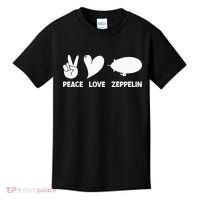 Retro Zeppelin 70s 80s Dirigible Airship Zepelin Zepplin Kids T-Shirt thumb 0
