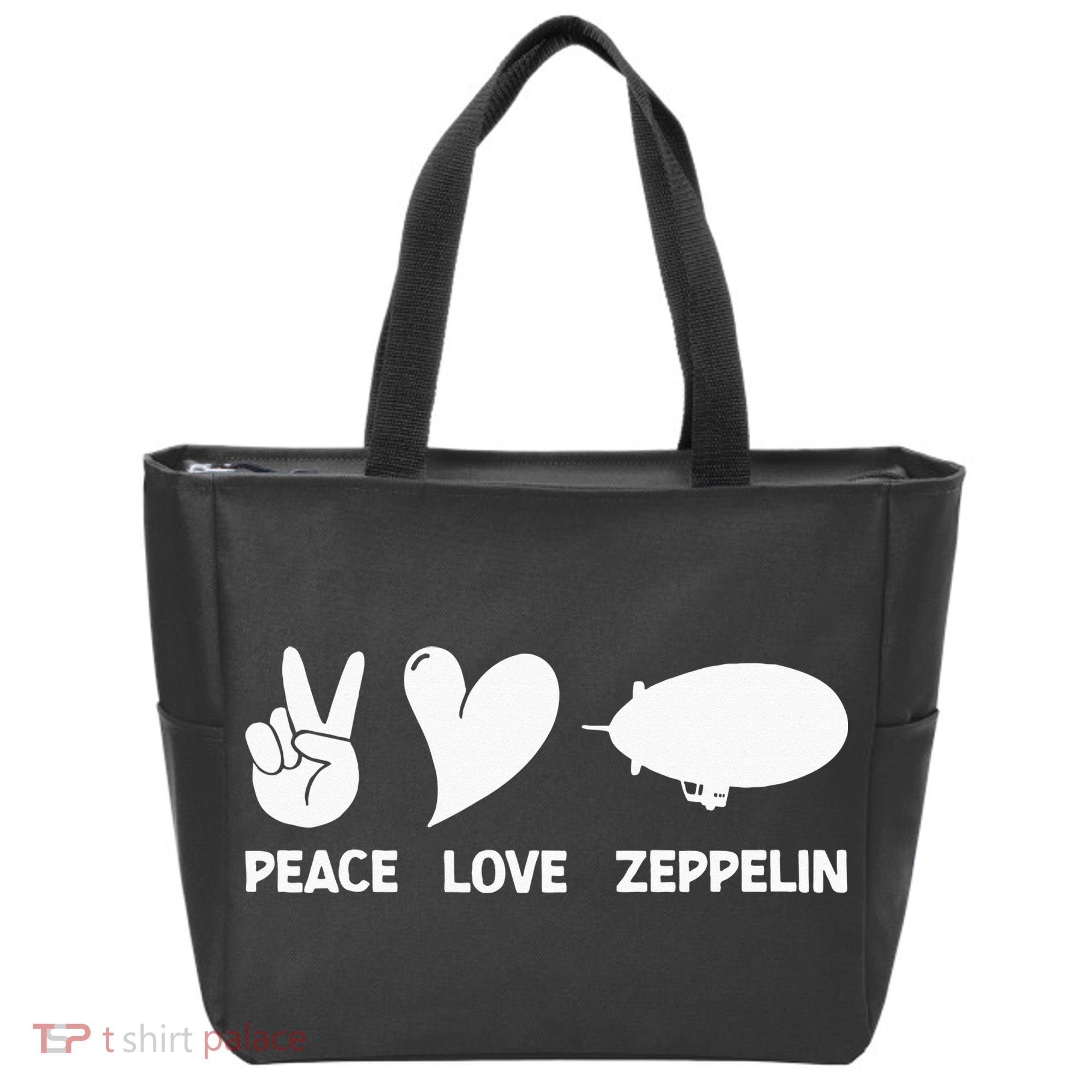 Retro Zeppelin 70s 80s Dirigible Airship Zepelin Zepplin Tote Bag