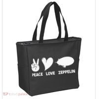 Retro Zeppelin 70s 80s Dirigible Airship Zepelin Zepplin Tote Bag thumb 2
