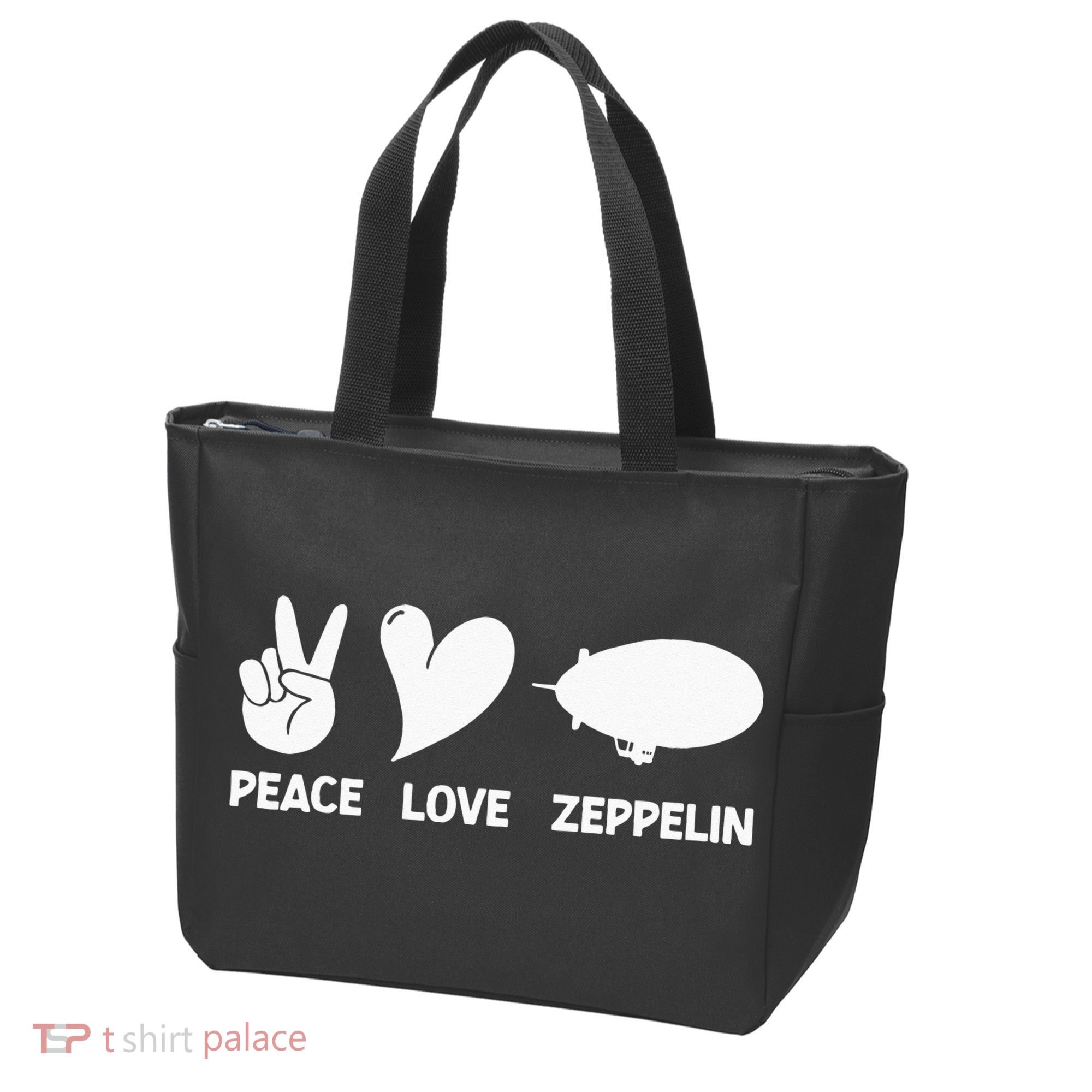 Retro Zeppelin 70s 80s Dirigible Airship Zepelin Zepplin Tote Bag