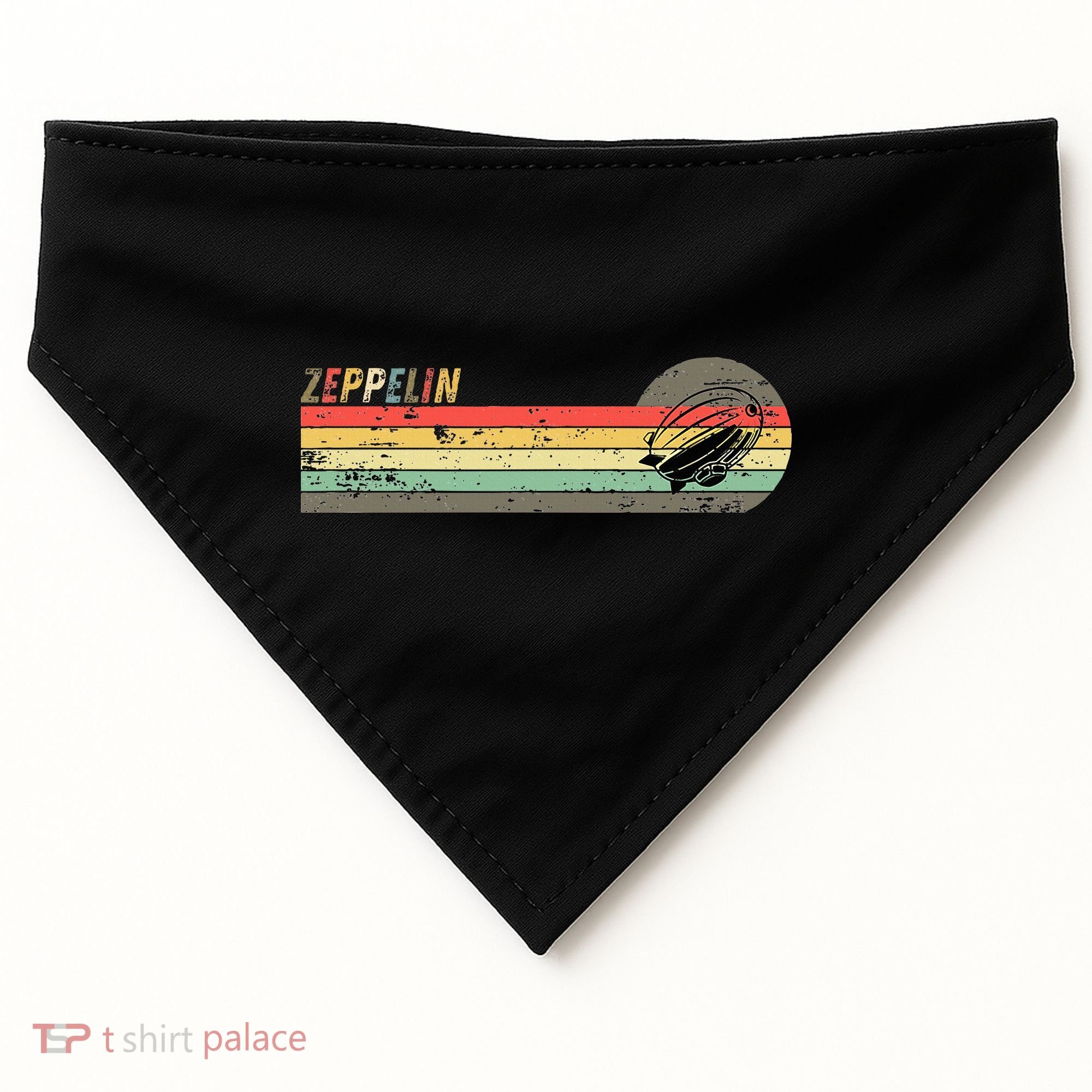 Retro Zeppelin 70s 80s Dirigible USA-Made Doggie Bandana