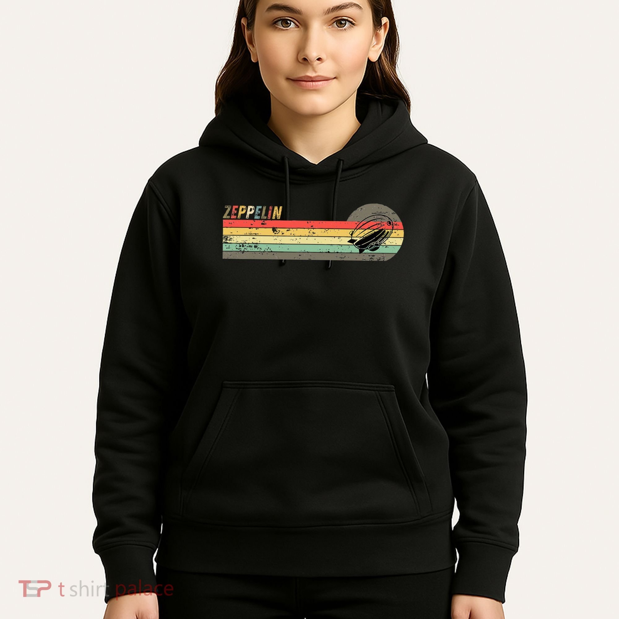 Retro Zeppelin 70s 80s Dirigible Hoodie