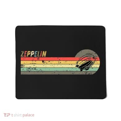 Retro Zeppelin 70s 80s Dirigible Mousepad