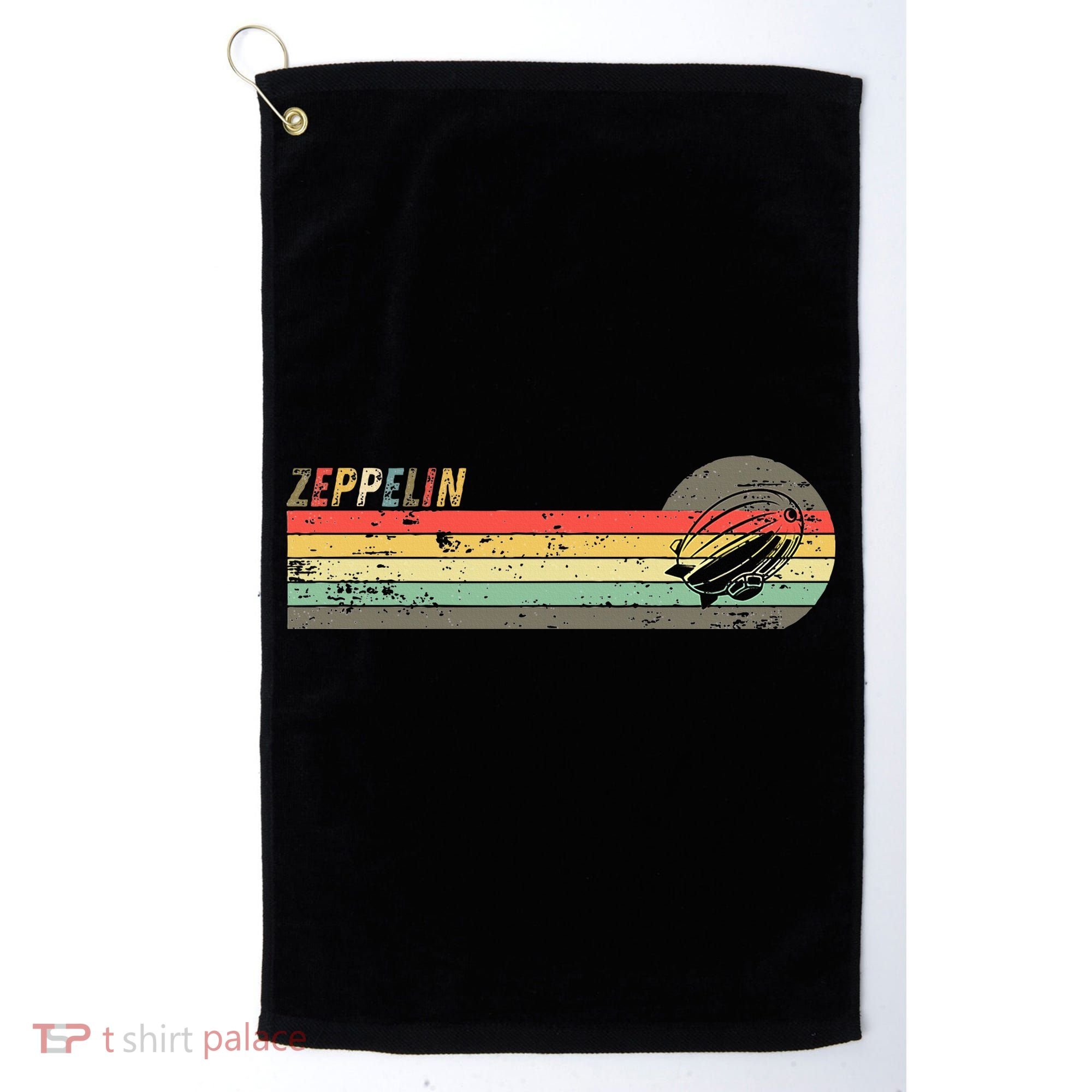 Retro Zeppelin 70s 80s Dirigible Golf Towel