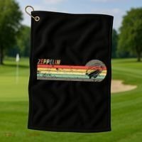 Retro Zeppelin 70s 80s Dirigible Golf Towel thumb 1