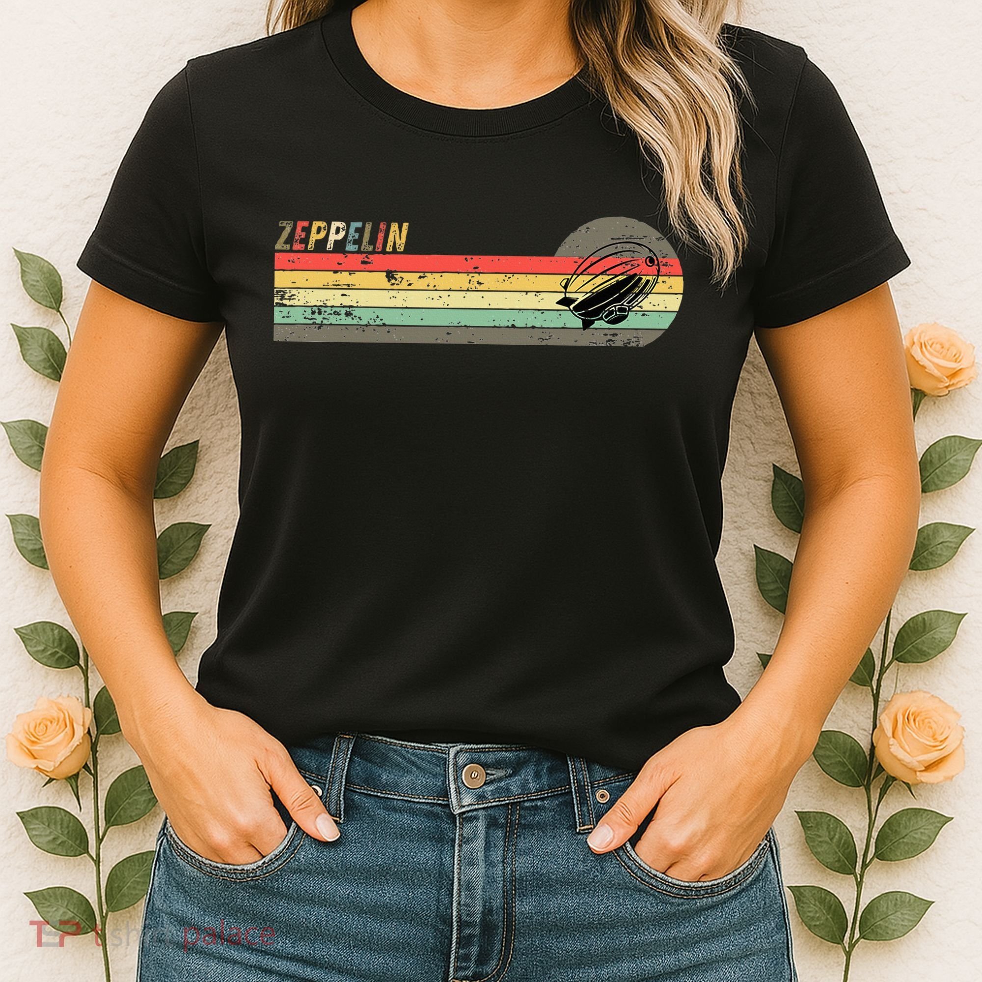 Retro Zeppelin 70s 80s Dirigible Women's T-Shirt